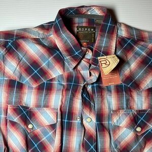Roper Men's Multicolor Plaid Button Down Shirt
